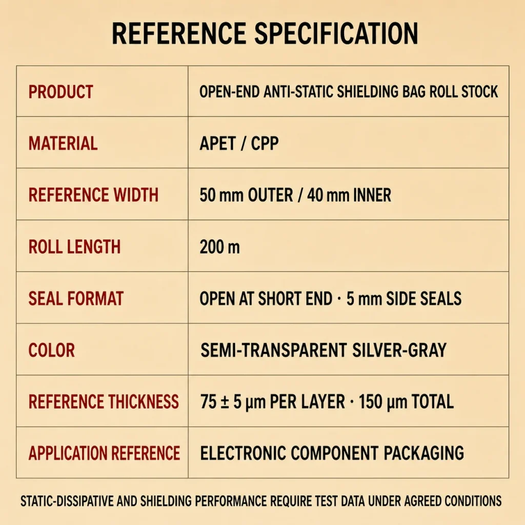 Anti-Static Shielding Bag Roll Stock - product detail 1