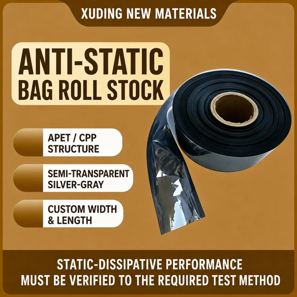 APET CPP anti-static shielding bag roll stock