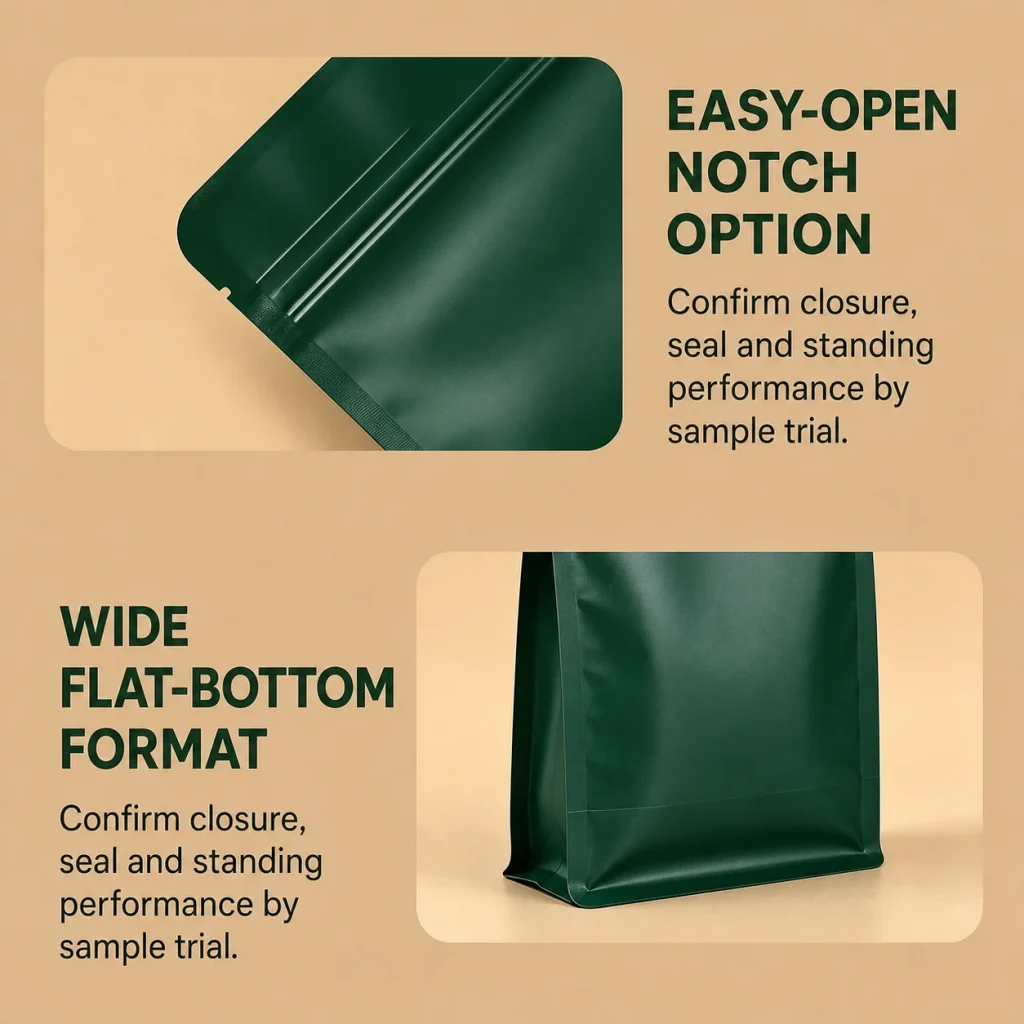 Matte Metallized Flat-Bottom Zipper Pouch - product detail 5