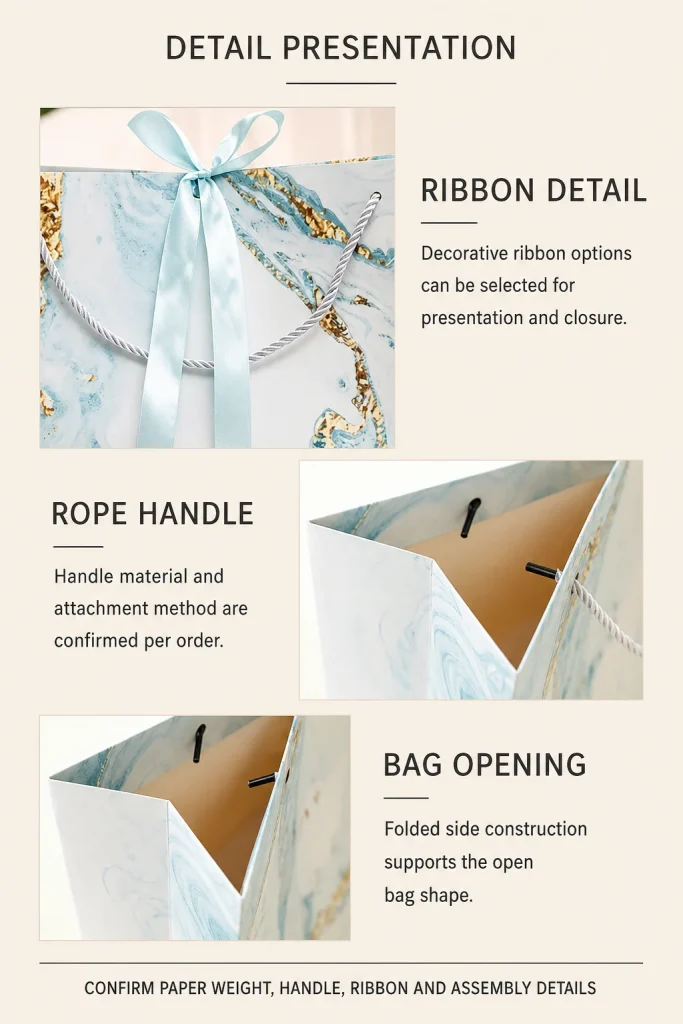White Card Paper Gift Bag - product detail 1