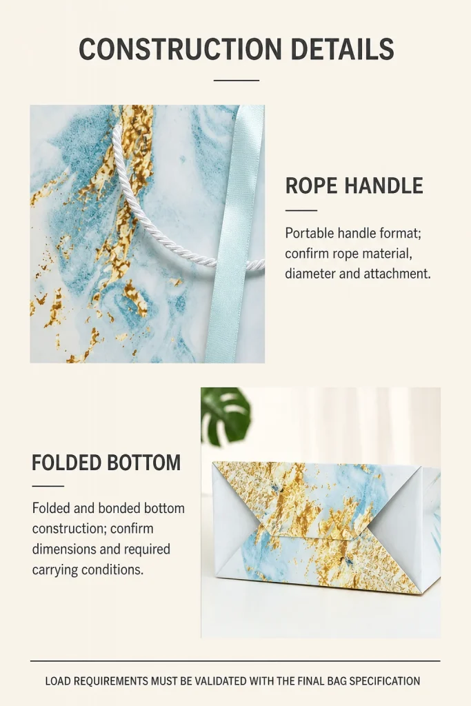White Card Paper Gift Bag - product detail 2