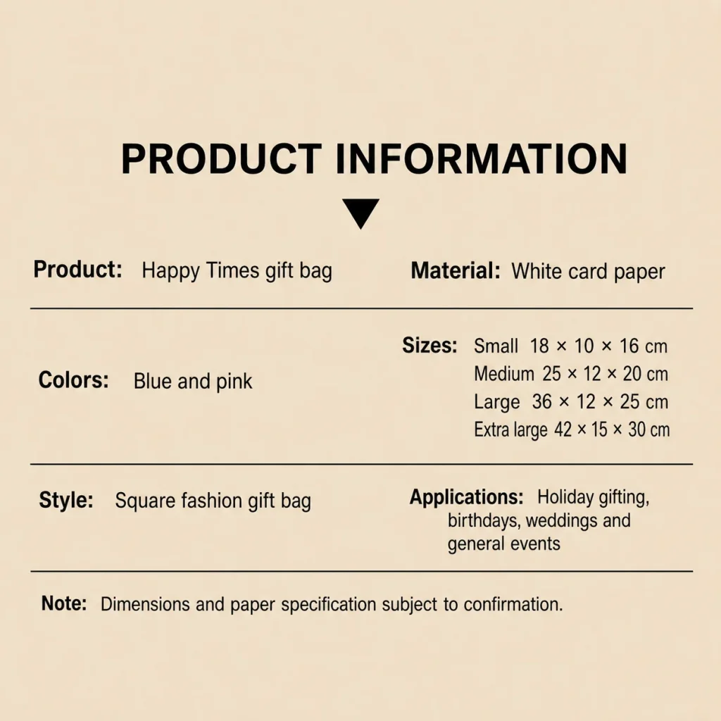 White Card Paper Gift Bag - product detail 3