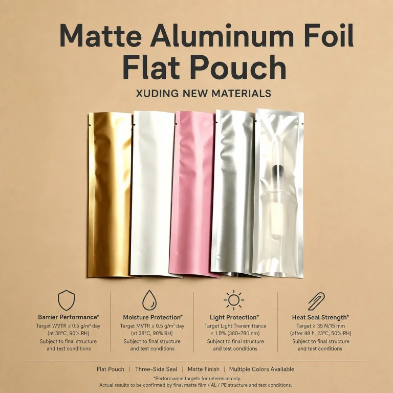 Matte Aluminum Foil Flat Pouch