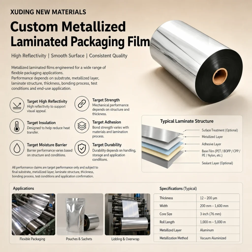 Custom metallized laminated packaging film detail 4