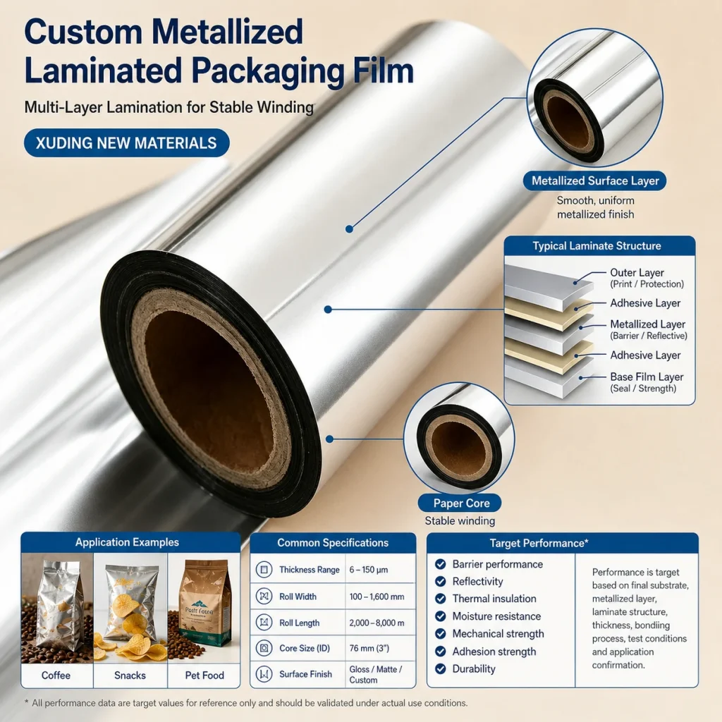 Custom metallized laminated packaging film detail 6