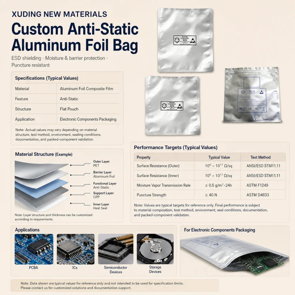 Custom anti-static aluminum foil bag detail 3