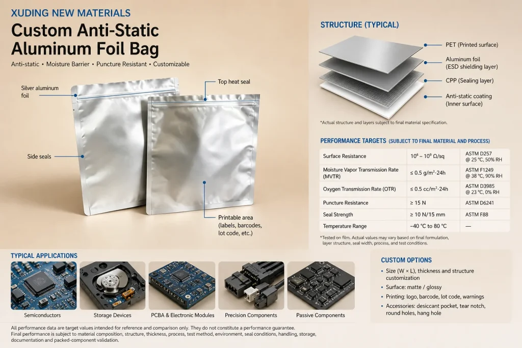 Custom anti-static aluminum foil bag detail 4