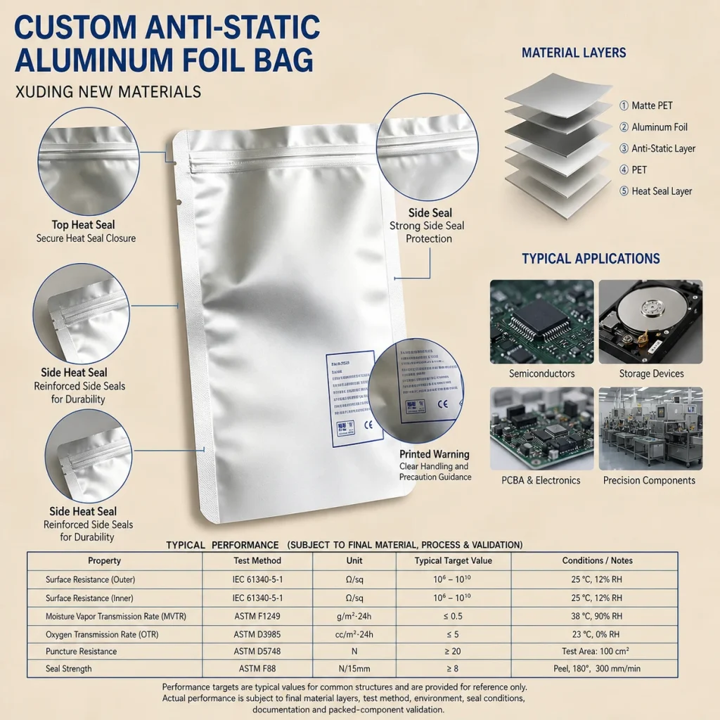 Custom anti-static aluminum foil bag detail 5