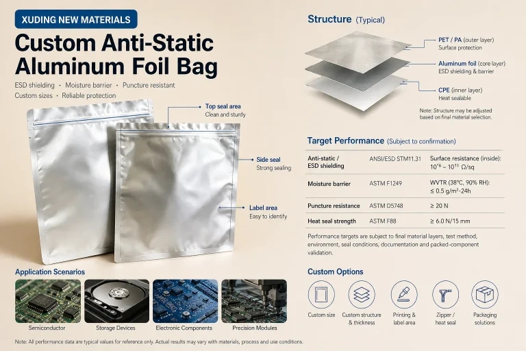 Custom Anti-Static Aluminum Foil Bag