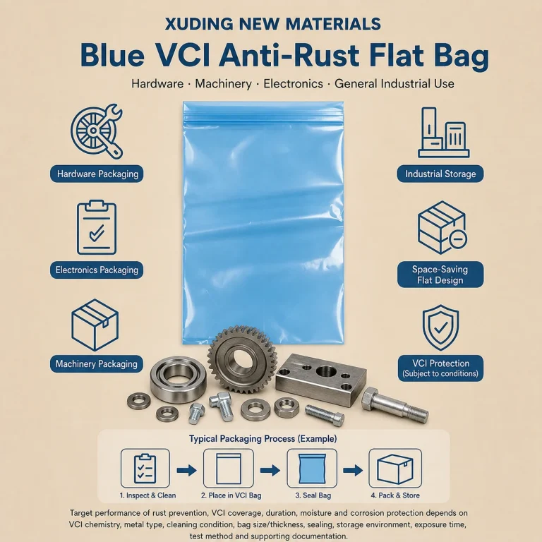 Blue VCI Anti-Rust Flat Bag