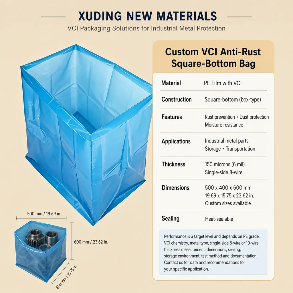 Custom VCI anti-rust square-bottom bag detail 7