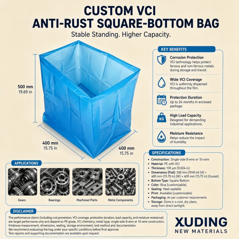 Custom VCI Anti-Rust Square-Bottom Bag