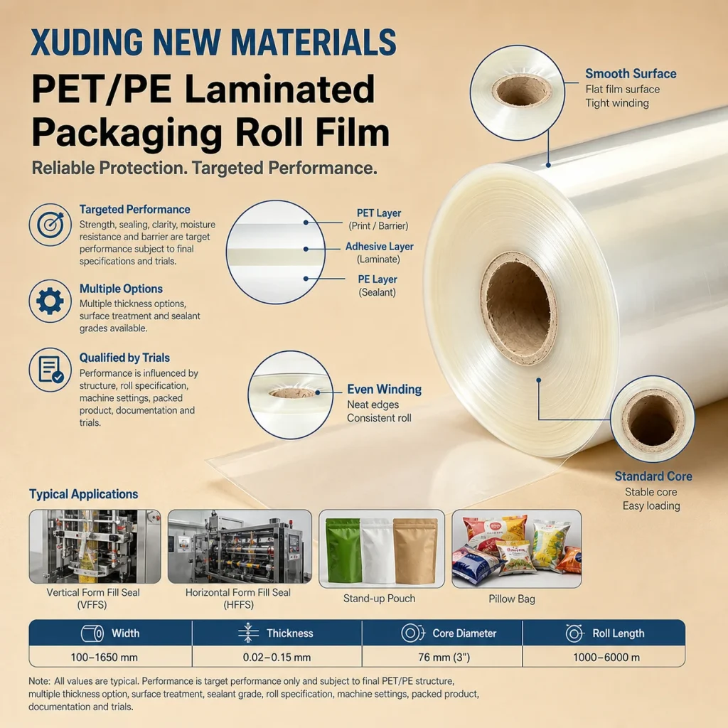 PET PE laminated packaging roll film detail 7
