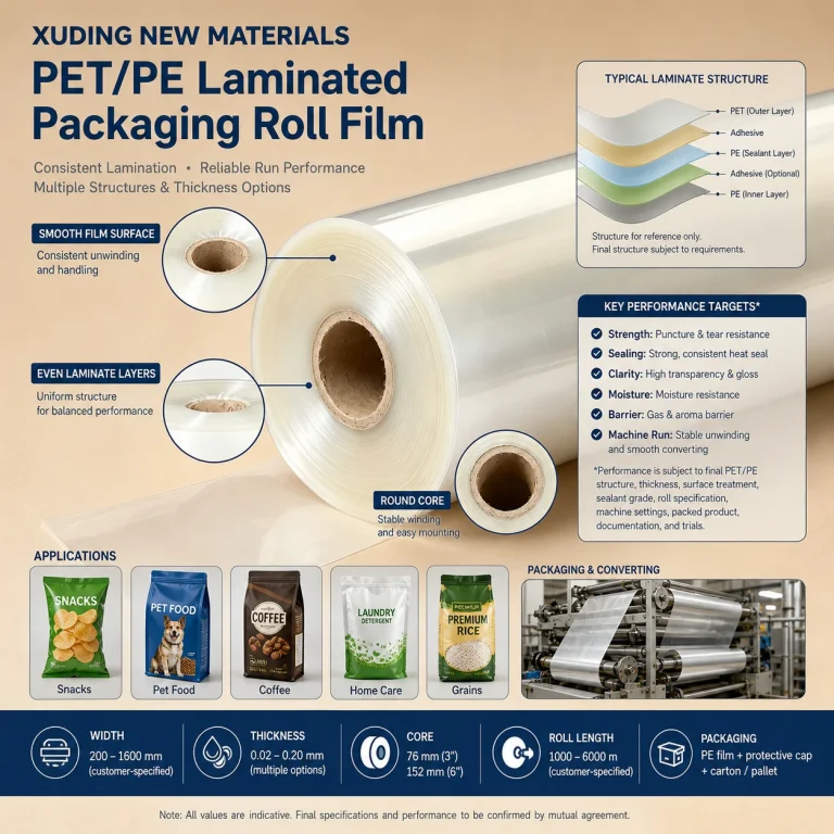 PET/PE Laminated Packaging Roll Film