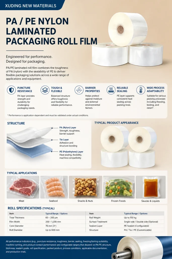 PA / PE Nylon Laminated Packaging Roll Film – product detail 5