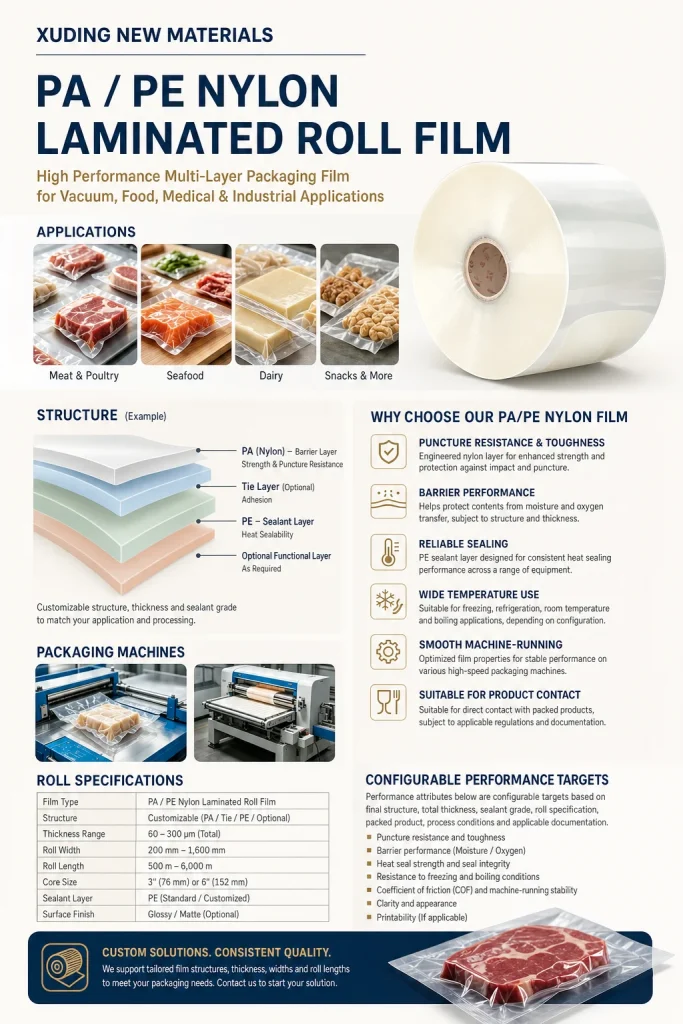 PA / PE Nylon Laminated Packaging Roll Film – product detail 8