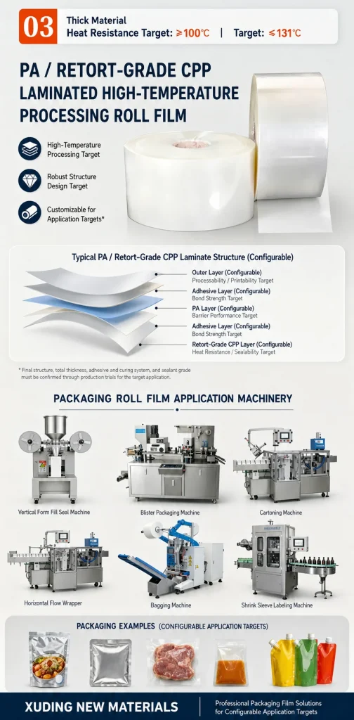 PA / Retort-Grade CPP High-Temperature Processing Roll Film – product detail 3