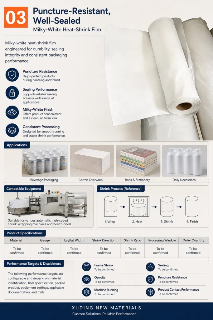 Milky-White Heat-Shrink Film – product detail 2