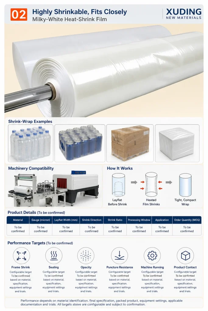 Milky-White Heat-Shrink Film – product detail 3