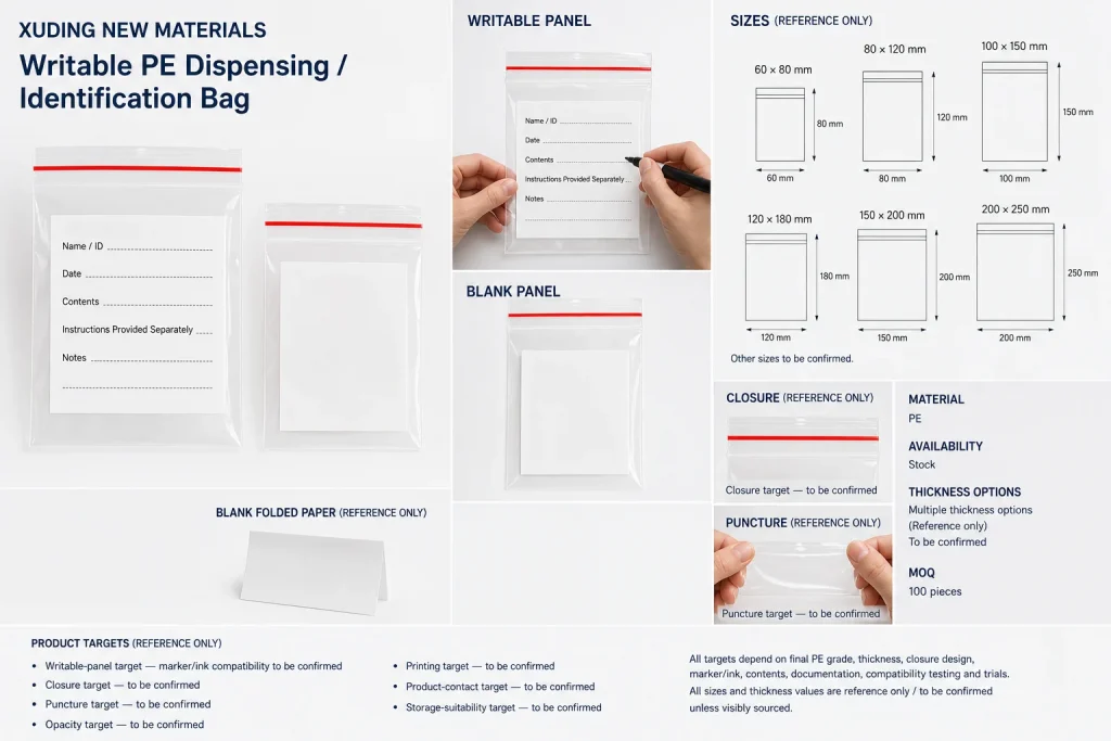 Writable PE Dispensing and Identification Bag - product detail 5