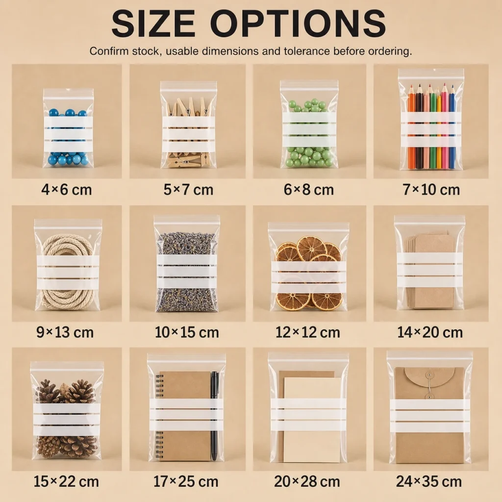 Writable Flat-Bottom PE Zipper Bag - product detail 6