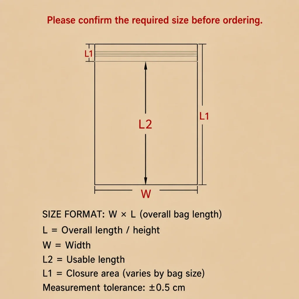 Writable Flat-Bottom PE Zipper Bag - product view