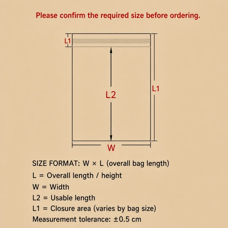 Writable Flat-Bottom PE Zipper Bag